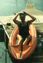 Sarah Bathing in the Canoe at Figueira da Foz 