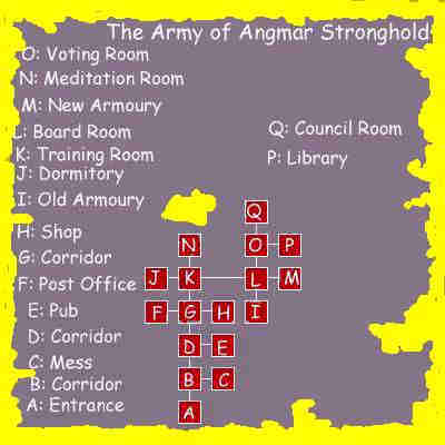 A map of the Army of Angmar's stronghold
