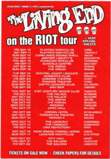 riot tour w/ stereophonics and eskimo joe