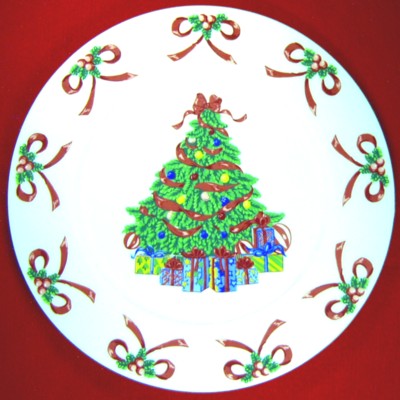 Gibson Housewares China Christmas Tree Plate Gibson Housewares China Christmas Tree Plate