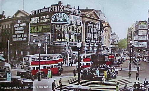 The Wrigley's sign at Piccadilly circus