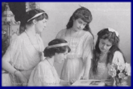 Olga, Tatiana, Anastasia, and Maria Nikolaievna - 1914