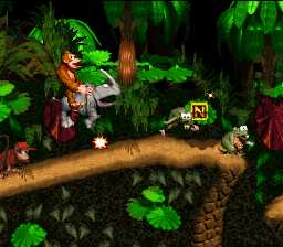 Donkey Kong Country - Rhino! Must KILL beaver! (Hysterical laughter)