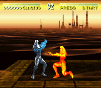 Killer Instinct - Fire dude versus Ice dude! Yay!!! It's a rip off of Street Fighter and Mortal Kombat, but I like it best!