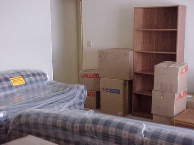 My living room packed up