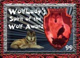 Wolf Lady's Spirit of the Wolf Award