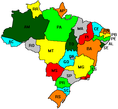 mapa do brasil estados. estados. mapa do brasil