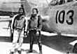Henry Prez y Rafael del Pino junto al MiG-15bis 103