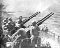 40mm guns in action