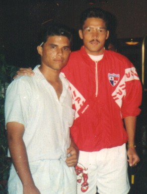 Adn De Gracia junto a Rommel Fernndez en Costa Rica 21 de agosto de 1992