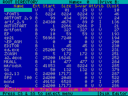 DiskEdit: directory
