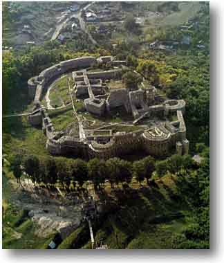 The ruins of olf fortress Suceava
