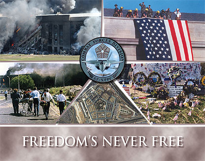 Freedom's Never Free Air Force 9-11 Poster