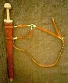 Replica of a 9th century Danish sword and scabbard made by Tim Dawson.