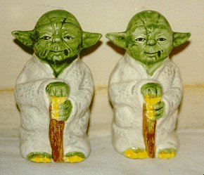 Yoda salt and pepper shakers