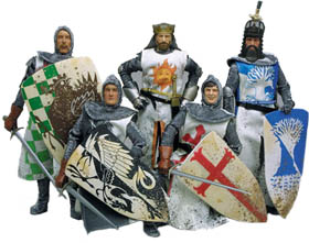 6 Arthurian Monty Python Action Figures (Sideshow) 