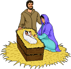 The Manger Scene with Mary, Joseph, and Jesus (grpmang000.gif)