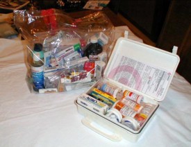 Meds are much handier when stored in a clear bag.