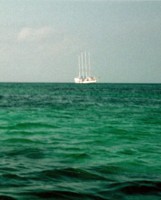 Windjammer cruise ship off Devil's-Hoffman
