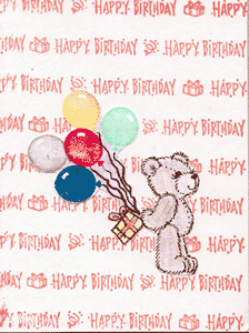 Judikins Kimmy Bear Birthday Card