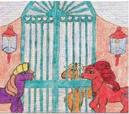 At the gate