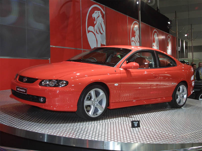 The new Holden Monaro, delivery available from December 2001.