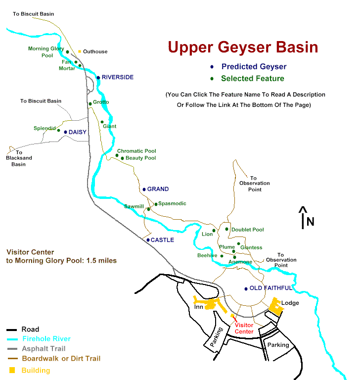 Quick Reference To The Upper Geyser Basin