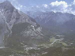 Banff and Cascade Mountain from Sulphur Mountain Gondola