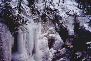 Maligne Canyon in Winter
