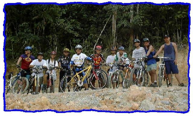 Simon and the fantastic Sungai Long riders - except for Kiat on the far left!