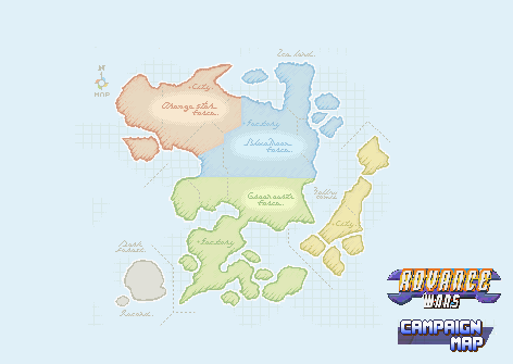 picture of Advance Wars Campaign Map