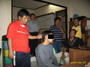 Further interrogation at the police station