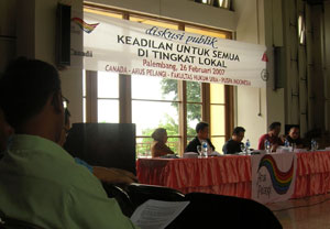 Public discussion "Justice for all at local level" in Palembang