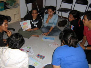 the first batch of counselors getting a training.