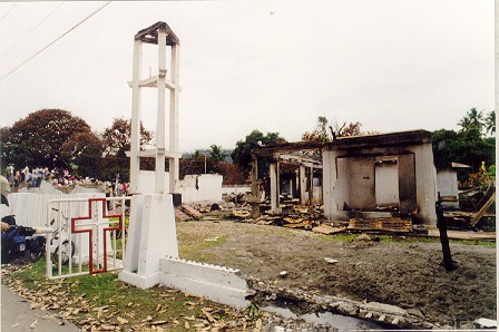 Burned church