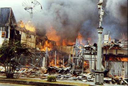 Burned Shops at AY Patty Street