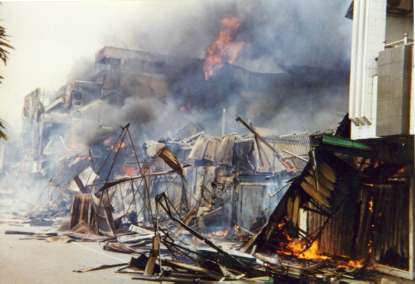 Burned Shops at AY Patty Street