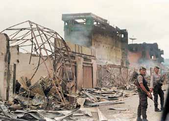Burned Shops at AY Patty Street - Ambon