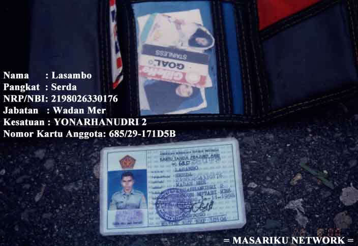 Bukti Tanda Pengenal dari Korban