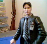 Blurry close-up of Mulder