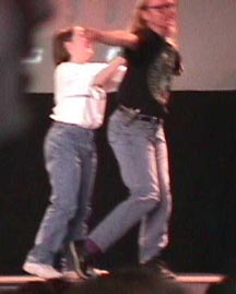 Dean and an audience member