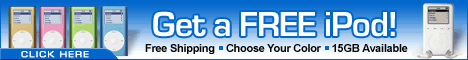 FREE iPod! No purchase necessary! Click for details!