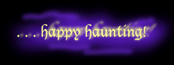 artistic text, happy haunting