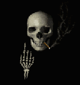 Binky the WonderSkull Smoking