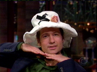 Duchovny in a Flower Hat