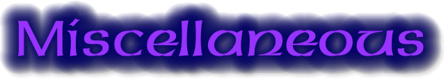 Miscellaneous