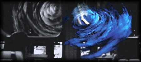 Wormhole in action