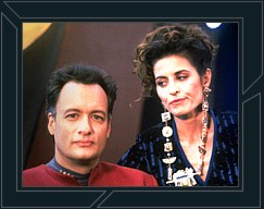 Q with Vash on Deep Space Nine