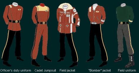 Old Starfleet Field Jackets and Duty Uniforms