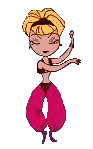Jeannie cartoon dancing